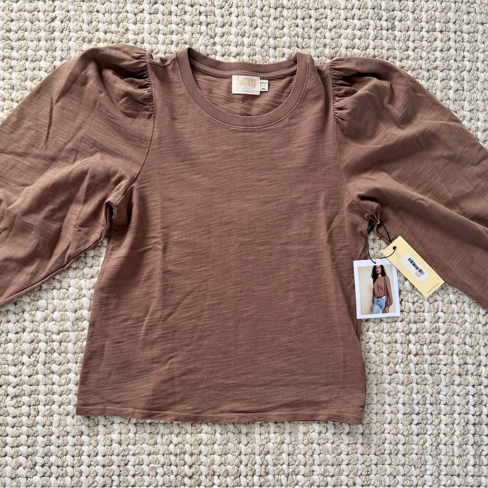 Nation LTD Nasim Puff Sleeve Top XS